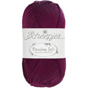 Scheepjes Bamboo Soft Yarn - 50g in Deep Cherry (251) | Premium Eco-Friendly Bamboo for Knitting & Crochet Projects