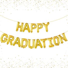 Katchon ، Rose Gold Happy Graduation بالونات - 16 بوصة | البالونات غراد احباط لزخارف التخرج 2025 | راية غراد سعيدة لزخارف حفلة الدراسات العليا 2025
