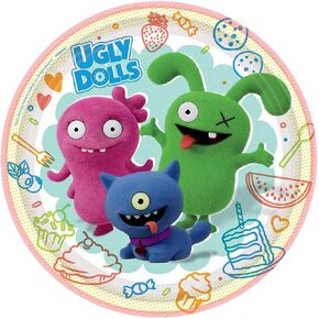 amscan 512085 Luncheon Napkins Movie 552085 Paper Plates Ugly Dolls Theme, 23cm, 8 pcs, Colour, 33cm