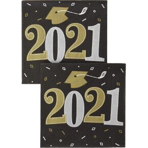 amscan 2021 Graduation | Beverage Napkins 5"x 5" | 36ct