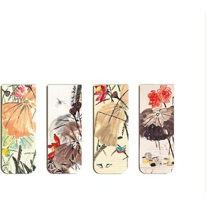4pcs الإشارات المرجعية المغناطيسية - علامات صفحة Starry Sky Magnet - مجموعة مرجعية أغنية Mucha