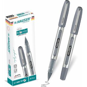 BIONIX Liquid Ink Pens, 0.7mm, Black, Pack of 5 – Smooth, consistent ink flow for effortless writing. Perfect for school, notes, and daily use. Reliable performance every time.