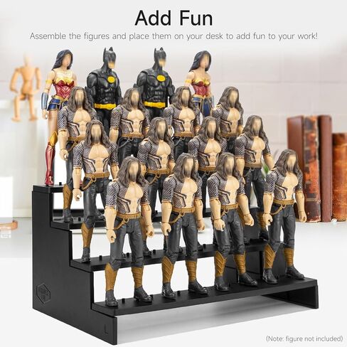 سعة 6 بوصة على رف عرض الناهض أكريليك ، يقف أرقام العمل الواضحة مع PEG ، و 4 Tier Toy Compitibles منظم متوافق مع لعبة الشكل 1/12 (ملائمة لـ 6 بوصة Toy-Black) in Kuwait