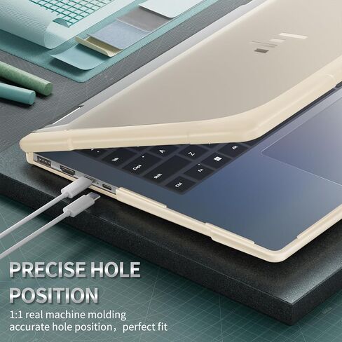 May Chen Case for 14 inch HP Envy X360 2-in1 2.8K Touch-Screen Laptop 2024 Release, Shockproof Super Protective Design Case with TPU Edges Scrach-Resistant Stylist, Gray in Saudi Arabia
