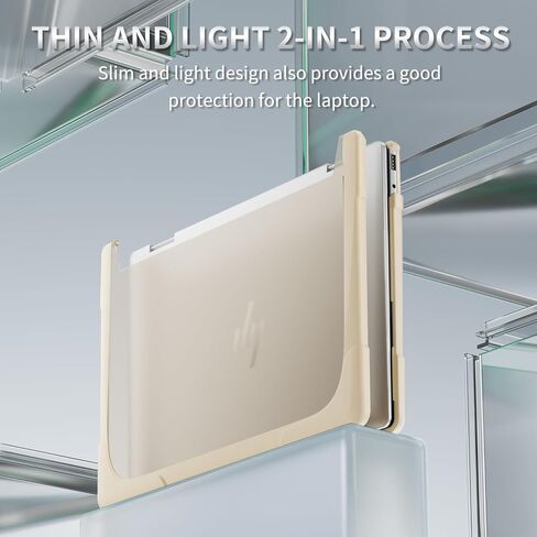 May Chen Case for 14 inch HP Envy X360 2-in1 2.8K Touch-Screen Laptop 2024 Release, Shockproof Super Protective Design Case with TPU Edges Scrach-Resistant Stylist, Gray in Saudi Arabia