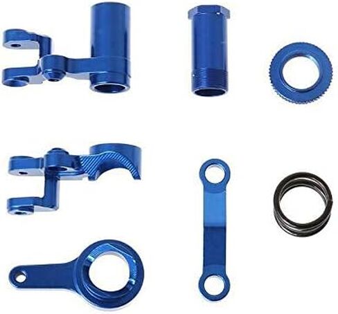 Alloy Upgrade Parts Compatible with 1/10 Traxxas Slash 5807 Stampede 4x4 Rustler 4X4 Steering Hub Carrier Caster Block C-Hubs Arm Brace Front Rear Shock Tower Suspension Control a-Arms (Dark Blue) in Saudi Arabia