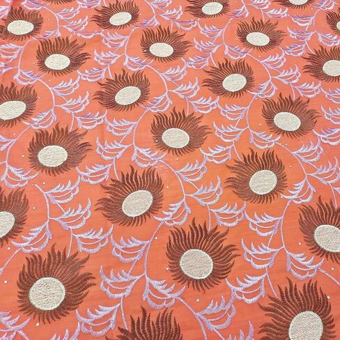 Bestway Rhinestones Embroidery Swiss Voile African Lace Fabric 5 Yards Nigerian Lace Fabric for Wedding Party Dress (Wine Red) in Saudi Arabia
