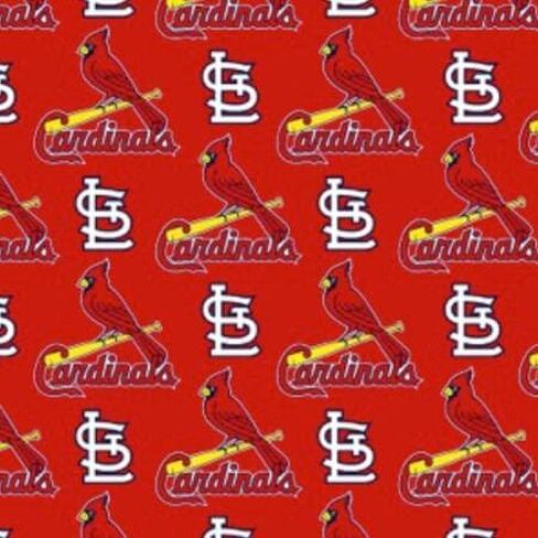 St Louis Cardinals Baseball Cotton Fabric - MLB Team Logo Cotton Fabric by The Yard, Fat Quarter, Half Yard, 1 Yard, 2 Yard Cuts in Kuwait