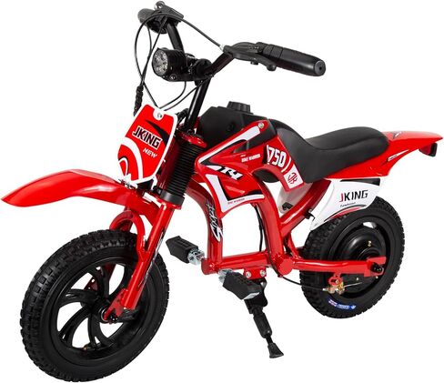 JKING Kids Motorcycle,C6 Children's Scooter,12-inch 160W brushless Motor,3-Speed LCD Display,10 MPH Top Speed,LED Brushless Controller + Moto Sound，8 Miles Range,Red in Saudi Arabia
