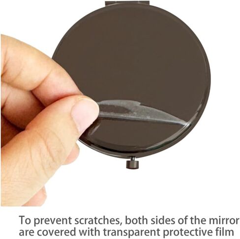 Cute Heart Shaped Compact Mirror for Purse,Red Travel Mirror with Glitter,Leather Small Pocket Mirror,Portable 2 x 1x Magnification Folding Makeup Mirror,Cosmetic Mirror for Gift in Kuwait