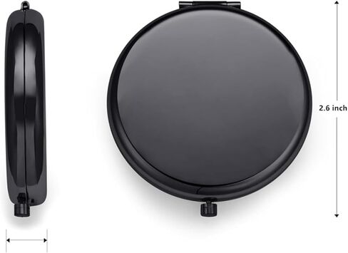 Cute Heart Shaped Compact Mirror for Purse,Red Travel Mirror with Glitter,Leather Small Pocket Mirror,Portable 2 x 1x Magnification Folding Makeup Mirror,Cosmetic Mirror for Gift in Kuwait