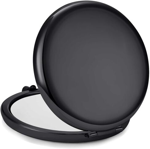 Cute Heart Shaped Compact Mirror for Purse,Red Travel Mirror with Glitter,Leather Small Pocket Mirror,Portable 2 x 1x Magnification Folding Makeup Mirror,Cosmetic Mirror for Gift in Kuwait