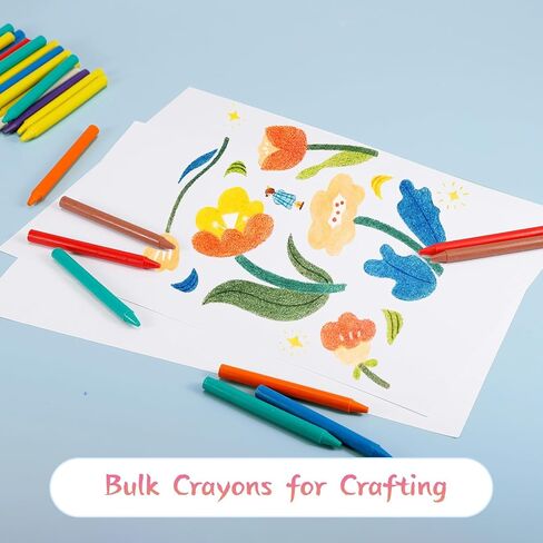 Jeffbaubl 270 Pcs Bulk Crayons,9 Colors Bulk Unwrapped Crayons,Bulk Crayons Color Crayons Bulk,Crayons Party Favors,Bulk Crayons for Family Office Restaurants Party Craft Supplies in Kuwait