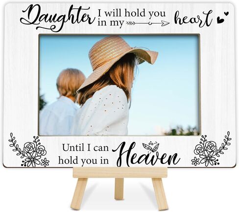 Loss of Sister Sympathy Gifts, Memorial Picture Frame, Remembrance Gifts Wooden Photo Frame with Easel, 4x6 Loss of Sister Picture Frame for Tabletop Display - G03 in Kuwait