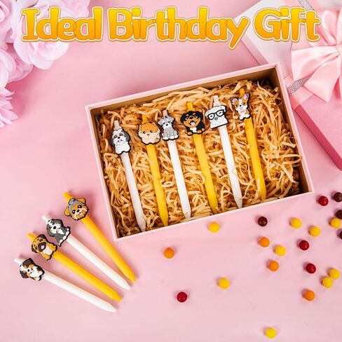 10 Pieces Dog Pens Writing Fun Kawaii Ballpoint Pens Ballpoint Retractable Black Ink Pen for Kids Birthday Party Gifts Students School Stationary Office Supplies in Saudi Arabia
