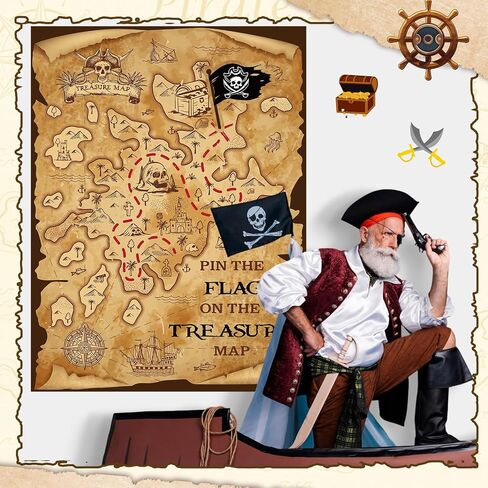 Faccito Pirate Party Games Pin The Eye Patch On The Pirates Birthday Decorations Pin Games Set Include Skull Poster 24 Stickers and Blindfold for Pirates Party Supplies Decorations in Saudi Arabia