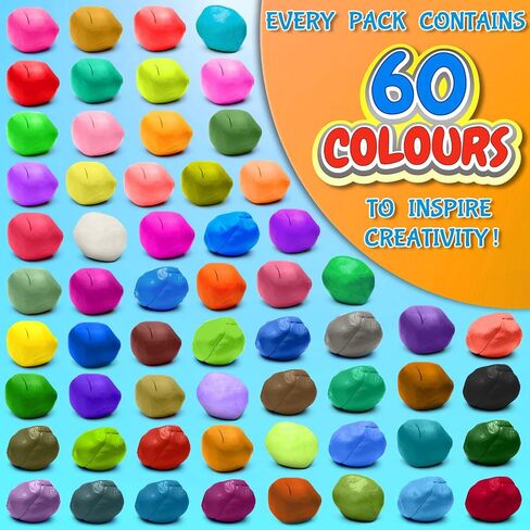 Air Dry Clay 42 Colors, Modeling Clay for Kids, DIY Molding Magic Clay for with Tools, Soft & Ultra Light, Toys Gifts for Age 3 4 5 6 7 8+ Years Old Boys Girls Kids in Kuwait