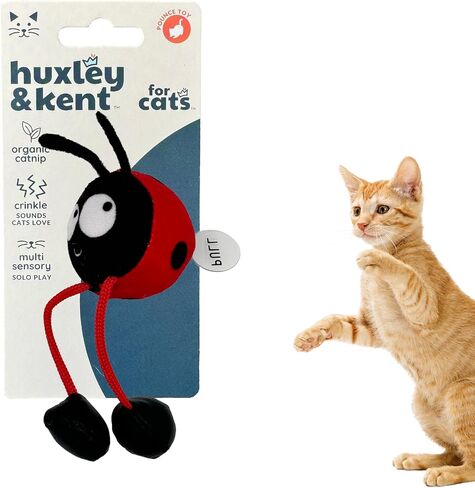 Huxley & Kent Chirpy Plush Cat Toy - Holiday Interactive Catnip Toy with Touch Activated Sounds - Soft with Crinkle & Catnip - Fun Indoor Play - Holiday Bird Chirpy in Kuwait