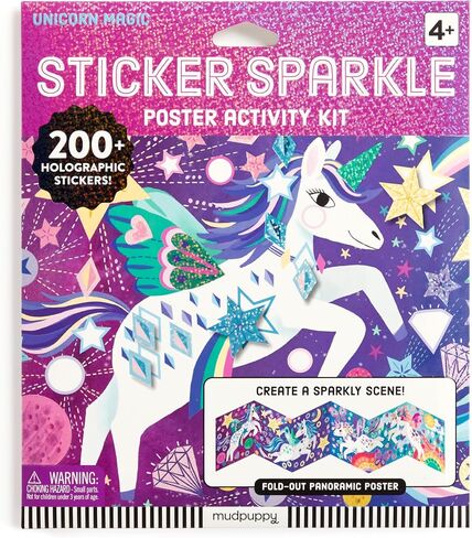 Mudpuppy Ocean Life – Sticker Sparkle Poster Activity Kit with Illustrations of Ocean Creatures for Children Ages 4 and Up in Saudi Arabia