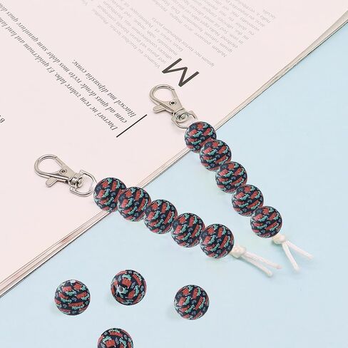 حبات السيليكون 15 ملم طباعة حبات السيليكون البؤرية 15 ملم جولة لأقلام سوار مفاتيح (50pcs daisy) in Kuwait