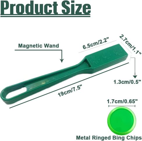Bingo Magnetic Wands 7.5 "مع Bar Bar Magnet Science Supplies أداة تحصيل وردية لمقاطع الورق والأظافر والمسامير والدبابيس وإبر الخياطة والأزرار in Kuwait