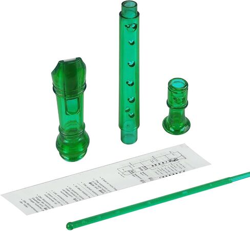 مسجل سوبرانو Descan Flauta Recorder 8 فتحات ABS كلارينيت على الطراز الألماني مفتاح ثلاثي الناي C مع تعليمات مخطط الإصبع، شفاف، 3 عبوات in Kuwait