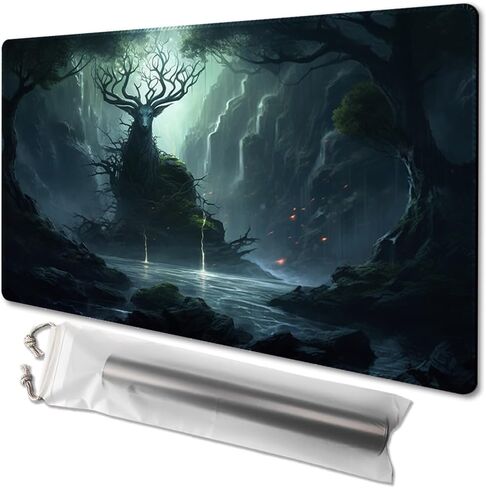 MTG Playmat Size 24x14in Free Storage Bags Non-Slip Backing, Ideal for Card Game Enthusiasts TCG Playmat Mouse Pad (Galaxy Fantasy-No Deck) in Kuwait