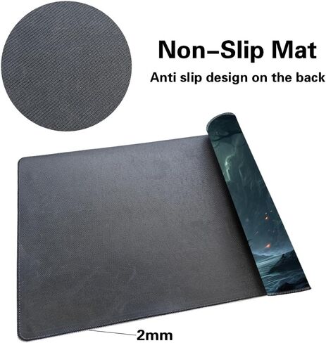 MTG Playmat Size 24x14in Free Storage Bags Non-Slip Backing, Ideal for Card Game Enthusiasts TCG Playmat Mouse Pad (Galaxy Fantasy-No Deck) in Kuwait