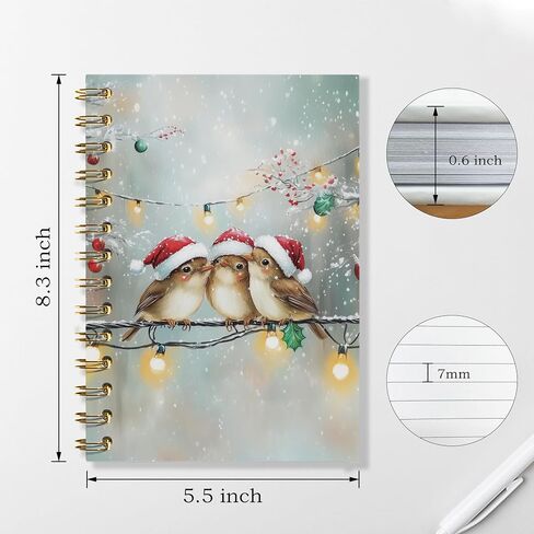 Cardinal Notebook - Winter Bird Journal, Red Cardinal Spiral Notebook, Cardinal Winter Decor, Gifts for Bird Lovers, Cardinal Gifts for Women, Spiritual Journal for Women, 5.5x8.3 Inches in Kuwait