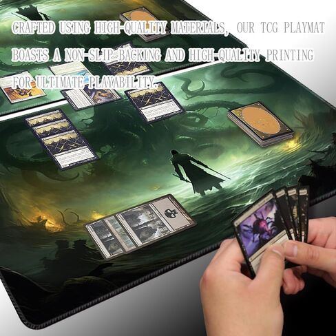 MTG Playmat Size 24x14in Free Storage Bags Non-Slip Backing, Ideal for Card Game Enthusiasts TCG Playmat Mouse Pad (Galaxy Fantasy-No Deck) in Kuwait