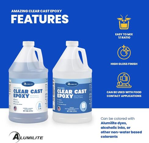 Alumilite Amazing Clear Cast Epoxy Resin Kit 16 Oz for Coating & Castings in Kuwait