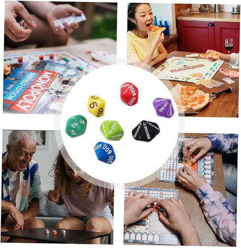 24 Pcs Multi-Sided Game Dice Set, Large Portable Dice for Party Games, Assorted Colors, 0.86 * 0.86 * 3.14 Inch, Plastic, Mini Dice for Board Games and Party Props in Saudi Arabia