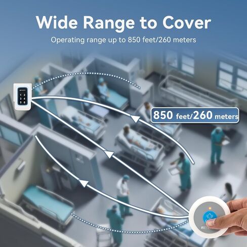 Retekess TH109S Wireless Calling System, Caregiver Pager, 850ft, 3 Reminder Modes, 5 Levels of Volume, 1 Receiver 2 Call Buttons for Elderly, Patients, Clinic, Home in Saudi Arabia