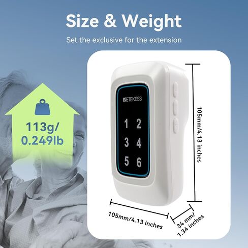 Retekess TH109S Wireless Calling System, Caregiver Pager, 850ft, 3 Reminder Modes, 5 Levels of Volume, 1 Receiver 2 Call Buttons for Elderly, Patients, Clinic, Home in Saudi Arabia
