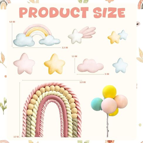 Rainbow Cake Topper Honey Bee Cake Decorations for Baby Shower Birthday Party Supplies (Bee Rainbow) in Saudi Arabia