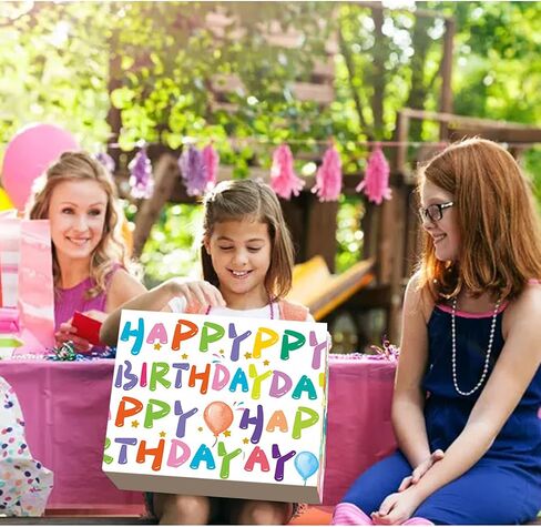 BOLDPIN 13" Large Happy Birthday Gift Bag with Card and Large Tissue Paper for Girls Women Boys Men Birthday with Handles(ColorLetter) in Saudi Arabia