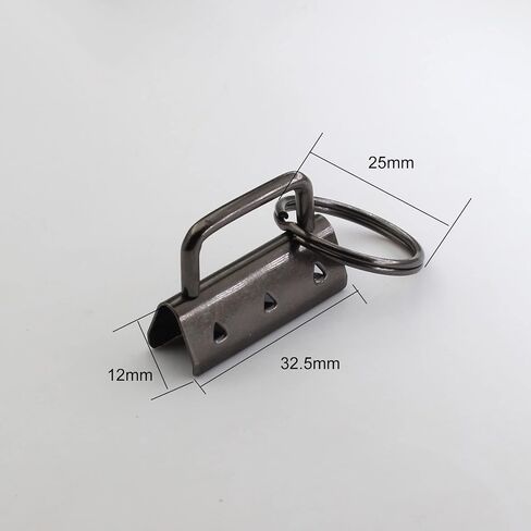 lasenersm 20 Pieces 1.25 Inch Key Fob Hardware with Key Ring Keychain Tail Clip Wrist Key Chain Wristlet Sets Key Fob Wristlet Hardware Key Lanyard Tail Clip with Teeth, Black in Saudi Arabia