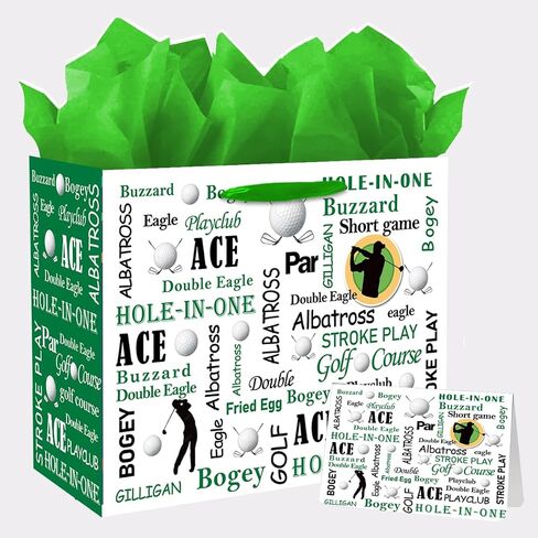 BOLDPIN 13" Large Happy Birthday Gift Bag with Card and Large Tissue Paper for Girls Women Boys Men Birthday with Handles(ColorLetter) in Saudi Arabia