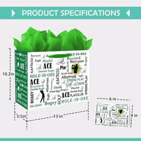 BOLDPIN 13" Large Happy Birthday Gift Bag with Card and Large Tissue Paper for Girls Women Boys Men Birthday with Handles(ColorLetter) in Saudi Arabia