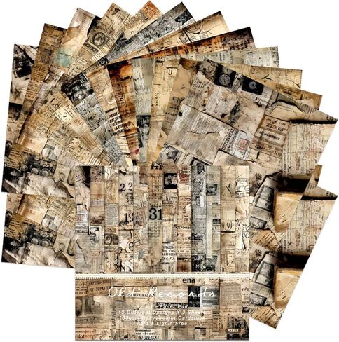 BLEDS Scrapbook Paper, 24 Sheets Craft Scrapbooking Paper Pad 6"x6" Floral Scrapbook Paper Single-Side Print 160gsm Card Making Paper Supplies for Junk Journal Decorative Album Art Craft Die Cutting in Kuwait