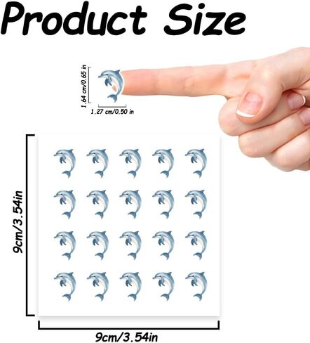 AHANDMAKER 400Pcs Self-Adhesive Planner Stickers, Dolphin Stickers Animal Stickers Decals for Planner Calendar Scrapbook Crafting Party Decor Gift Bag Seal Theme Party Decor, 0.5 Inch in Saudi Arabia
