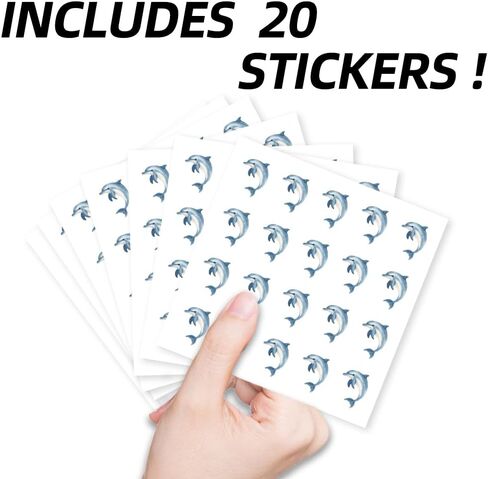 AHANDMAKER 400Pcs Self-Adhesive Planner Stickers, Dolphin Stickers Animal Stickers Decals for Planner Calendar Scrapbook Crafting Party Decor Gift Bag Seal Theme Party Decor, 0.5 Inch in Saudi Arabia
