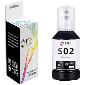 TG تصوير زجاجة الحبر المتوافقة T502 502 إعادة تعبئتها لـ EPSON ET-2700 ET-2750 ET-4750 ET-3700 Printer (1 Pack Black)