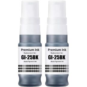 Gi-25 استبدال زجاجة الحبر الأسود لـ Canon GI-25 حبر الحبر زجاجة حبر عالية الأداء ل MXXIFY GX2020 GX1020 طابعات الحبر 2 زجاجة GI 25 حبر أسود