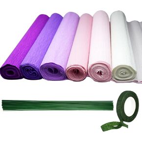 yeencheer crepe paper streamers 6 لفات ، 10 × 98 بوصة