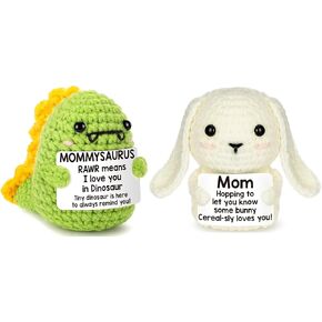 هدايا عيد ميلاد عيد ميلاد مصغرة لأمي Rawr I Love You Twe Dinosaur Crochet Crochet Herys Christmas Stockers for Mother Mama Bonus Mother في قانون الأم.