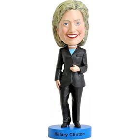 Royal Bobbles Hillary Clinton Bobblehead ، شخصية Pirmium Polyresin LifeLike ، الرقم التسلسلي الفريد ، التفاصيل الرائعة