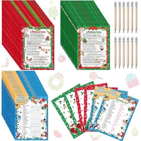 90 PCS لعبة عيد الميلاد Trivia Game و Word Scramble ألعاب عيد الميلاد لعائلة زينة عيد الميلاد عيد الميلاد تنخيم النشاط عطلة لأصدقاء زملاء العمل مجموعات الحفلات لوازم الحفلات