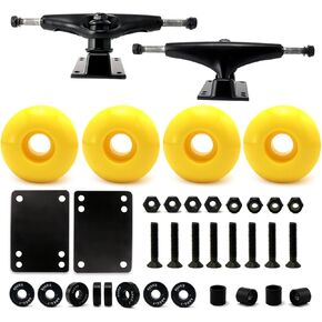 5.0 Skateboard Trucks, Skateboard Wheels 52mm, Skateboard Bearings, Skateboard Pads, Skateboard Hardware 1"