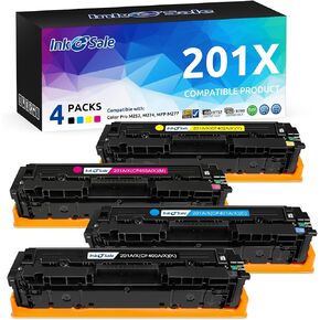 INK E-SALE Compatible Toner Cartridge Replacement for HP 201A 201X CF400X CF401X CF402X CF403X for HP LaserJet MFP M277dw M277n M277C6 M252dw M252n M274n (Black Cyan Magenta Yellow 4 Pack new version)